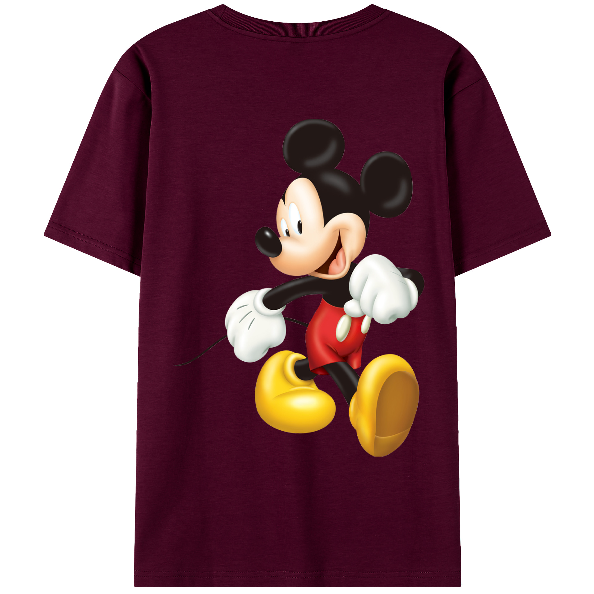 （画像用） ミッキーマウス Mickey Mouse レディース半袖Tシャツ(バックプリント)